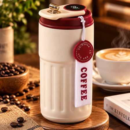 ☕ Smart Temperature Display Travel Mug